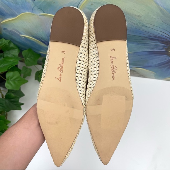 New Sam Edelman Wanda Pointed Toe Flat in Ivory Size 6.5 - Picture 9 of 11